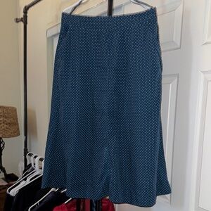 Elegant Blue Polka Dot Skirt